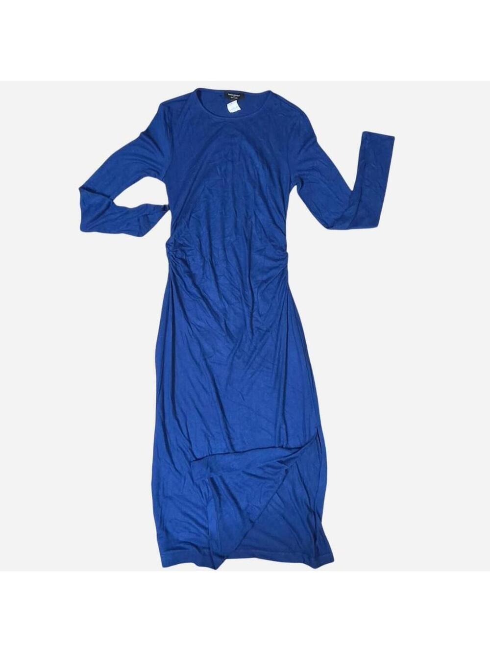 womens midi dress. Banana Republic Soft Luxe Blue Long Sleeve Midi Dress Size M